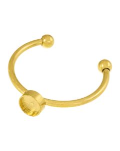 Edelstahl Ring Cabochon Fassung (4 mm) Gold (1 St&uuml;ck)