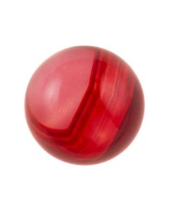 Gestreifter Roter Achat Cabochon (8 mm) 3 St&uuml;ck