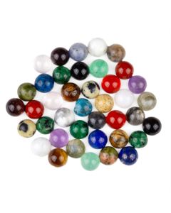 Cabochon Naturstein-Mix Set (4 mm) 40 St&uuml;ck
