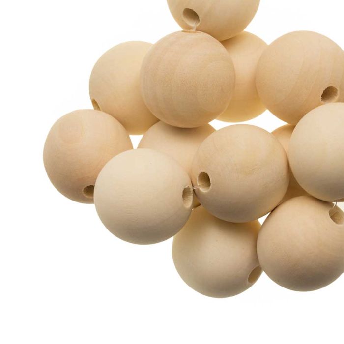 Holzperlen Natur (14 x 12 mm) 25 Stück Holzperlen Natur (14 x 12 mm) 25 Stück