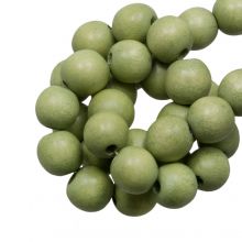holzperlen runde form grune farben pistachio 