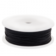 Wachsschnur Baumwolle (ca. 0.8 mm) Black (100 Meter)
