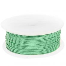 Wachsschnur Baumwolle (ca. 0.8 mm) Bright Mint Green (100 Meter)
