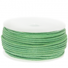 Wachsschnur Baumwolle (ca. 1.5 mm) Bright Mint Green (25 Meter)
