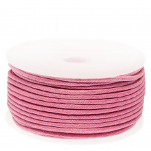 Wachsschnur Baumwolle (ca. 1.5 mm) Pink (25 Meter)