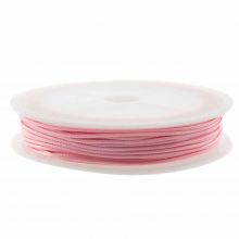 Wachsschnur Polyester (1 mm) Baby Pink (15 Meter)