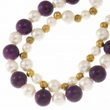 Perlenmischung - Glasperlen (5 - 10 mm) Mix Color Tillandsia Purple (53 Stück)
