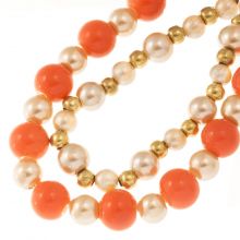 Perlenmischung - Glasperlen (5 - 10 mm) Mix Color Orangeade (53 Stück)
