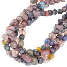 Perlenmischung - Glasperlen (2.5 - 8 x 3.5 - 9 mm ) Pearl Purple (145 Stück)