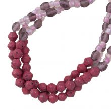 Perlenmischung - Glasperlen (3 - 6 mm) Boysenberry (125 Stück)
