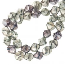 Perlenmischung - Glasperlen (10 x 11 mm) Icy Metallics (34 Stück)