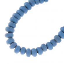 Keramikperlen  (8 - 9 x 4 - 5 mm) Niagara Blue (37 Stück)