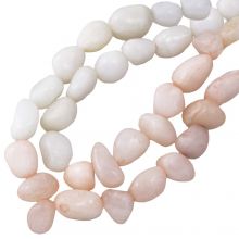 Perlenmischung - Naturstein Perlen (6 - 14 x 9 - 15 mm) Two Tone (32 Stück)