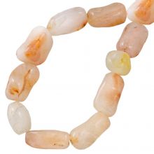 Perlenmischung - Naturstein Perlen (11 - 22 x 11 - 14 mm) Papaya (10 Stück)