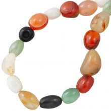 Perlenmischung - Naturstein Perlen (10 - 16 x 8 - 12 mm) Eastern Spice (15 Stück)
