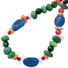 Perlenmischung - Naturstein Perlen (3 - 18 x 4.5 - 13 mm) Peru (33 Stück)