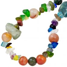 Perlenmischung - Glasperlen & Naturstein (2.5 - 15 x 4.5 - 17 mm) Colorful (40 Stück)