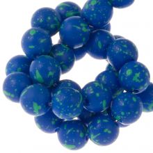 DQ Gesprenkelte Glasperlen (6 mm) Nebulas Blue (25 Stück)
