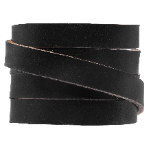 DQ Flaches Leder (10 x 2 mm) Black (1 Meter)