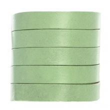 Lederband Breit (10 x 1.5 mm) Pastel Mint Green (1 Meter)