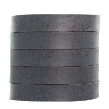 Lederband Breit (10 x 1.5 mm) Natural Dye Blue Grey (1 Meter)