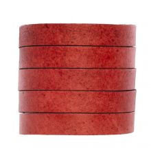Lederband Breit (10 x 2 mm) Natural Dye Red (1 Meter)