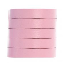 DQ Lederband Flach (10 x 2 mm) Pink (1 Meter)