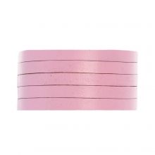DQ Lederband Flach (5 x 2 mm) Pink (1 Meter)