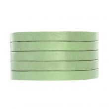 Lederband Breit (5 x 1.9 mm) Pastel Mint Green (1 Meter)