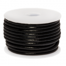 DQ Leder Regulär (2 mm) Black (5 Meter)