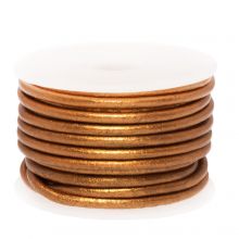 DQ Leder Metallic (2 mm) Copper (5 Meter)