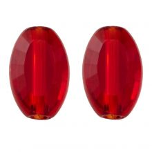 Glasperlen (10 x 6 x 3 mm) Dark Red (10 Stück)
