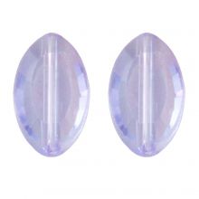 Glasperlen (10 x 6 x 3 mm) Transparent Lavender (10 Stück)