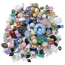 Perlenmischung - Glasperlen (1.5 - 10.5 x 2 - 14.5 mm) Mix Color (35 Gramm)