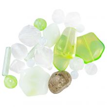 Perlenmischung - Glasperlen (5.5 - 24.5 x 4 - 20 mm) Mix Color (15 Gramm)