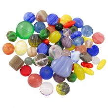 Perlenmischung - Glasperlen (3 - 16 x 3.5 - 15.5 mm) Mix Color (15 Gramm)