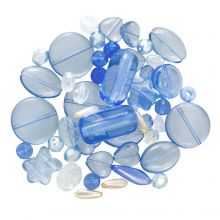Perlenmischung - Glasperlen (4 - 20 x 3.5 - 17 mm) Mix Color (15 Gramm)