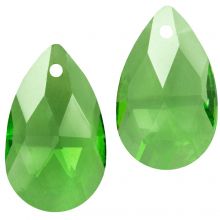 Glas Pendant Topfen (22 x 13 x 7 mm) Light Green (2 Stück)