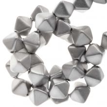 DQ Bicone Glasperlen (6 mm) Aluminium Silver (20 Stück)