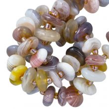 Botswana Achat Perlen (8 - 11 x 9 - 14 x 3 - 4 mm) 68 Stück