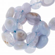 Blaue Spitze Achat Perlen (10 - 15 x 7.5 - 11.5 x 7.5 - 12 mm) 40 Stück