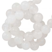 Weisse Jade Perlen (6 mm) 65 Stück