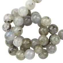 Labradorit Perlen (8 mm) Light Grey (45 Stück)