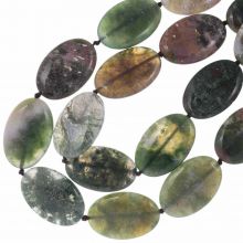 Ozean Jaspis Perlen (29 - 30 x 19 - 20 x 7.5 - 9 mm) 12 Stück