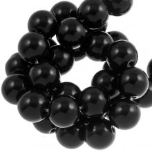 Schwarze Onyx Perlen (4 mm) 92 Stück