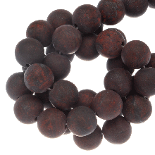 Breckzien Jaspis Perlen Frosted (6 mm) 60 Stück