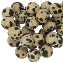 Dalmatiner Jaspis Perlen Frosted (4 mm) 88 Stück
