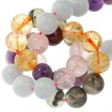 Perlenmischung - Naturstein Perlen (8 mm) Mixed Stones (48 Stück)