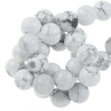 Howlith Perlen (10 mm) 36 Stück