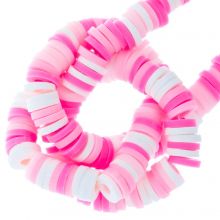 Polymer Perlen (6 x 1 mm) Mix Color Sachet Pink (300 Stück)
